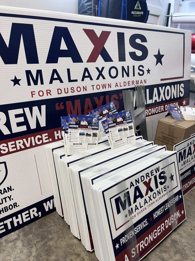 Double-sided corrugated yard signs